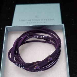 Touchstone Crystal Purple Wrap Bracelet